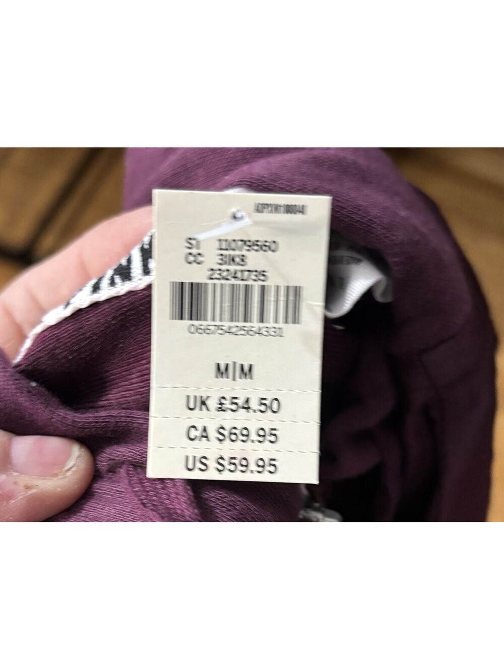 Women’s Pink Sweatshirt - Plum Zip Up NWT Size M - Picture 3 of 3